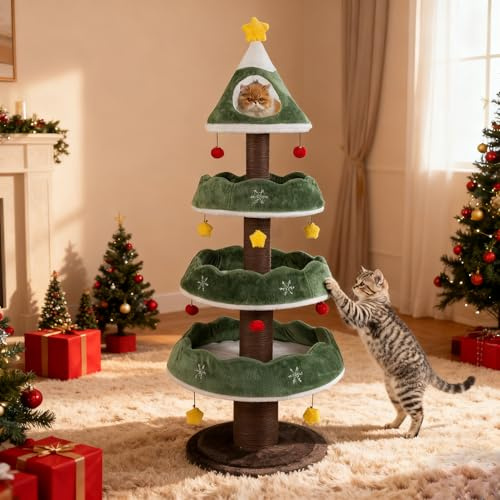 SOARS Kratzbaum Weihnachten 179 cm mit 18 cm dickem Stamm