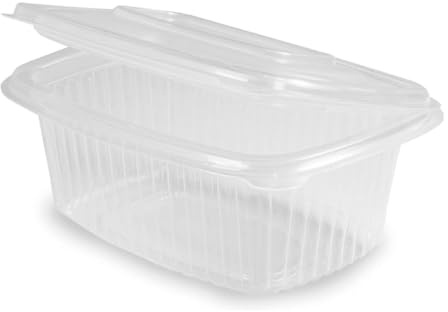 E ELECTROTODO - Confezione da 50 contenitori per alimenti da asporto, resistenti, usa e getta, per catering, ristoranti e delivery, ermetici per cibi freddi e caldi, 500 ml
