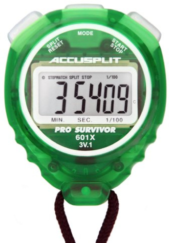 ACCUSPLIT Pro Survivor - A601X Stopwatch, Clock, Extra Large Display (Lime)