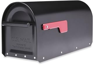 Architectural MAILBOXES 5560B-R-10 Architectural Mailboxes Sequoia Post Mount Mailbox, Large, Black
