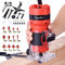 CtopoGo Compact Wood Palm Router Tool Hand Edge Trimmer Woodworking Joiner Cutting Palmming Tool 30000R/MIN 800W 220V with 12PCS 1/4 Router Bits