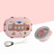 BigKing Stainless Steel Bento Lunch Box, 3 Compartment Lunch Container, Sealed Leak Proof Lunch Box, Cute Cartoon Food Box 2Lid for Kids Adults (Pink)