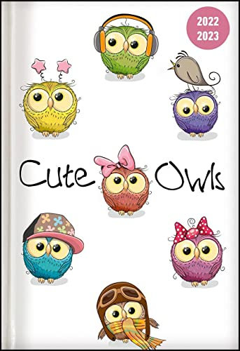 Collegetimer Cute Owls 2022/2023 - Schüler-Kalender A5 (15x21 cm) - Eule - Weekly - 224 Seiten - Terminplaner - Alpha Edition (Collegetimer A5 Weekly)