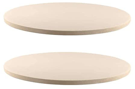 Daconovo - 2 piedras para pizza de cerámica de 12 pulgadas, para parrilla y horno, resistente al , duradera y segura