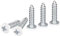 DTGN ST3.5x15mm White Screws 50Pack - Zinc Plated Carbon Steel Pan Head Phillips Sheet Metal Screw Self-tapping Screw Wood Screws