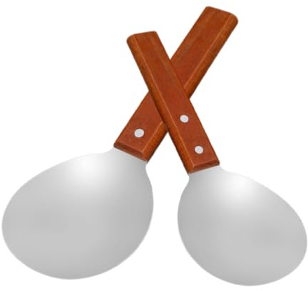 Alipis Ensemble De Cuillères De Service En Acier Inoxydable Avec Manche En Bois Louche À Soupe Multifonction Pour Riz Tofu Crème Glacée Outil De Cuisine De Chef Facile À Nettoyer