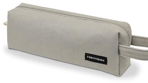 X SIM FITNESSX Federmäppchen Federtaschen Teenager Mädchen Mäppchen Etui Stifte Schulmäppchen Pencil Case Stiftetasche für Schule & Büro (hell Grau)