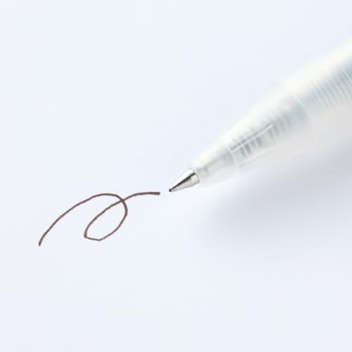 MUJI 品 Slät infällbar färg gelpenna (set med 3 pennor) (brun, 0,5 mm)