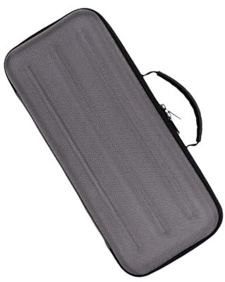 ohodhmnu 75% de teclados, funda de viaje de materiales resistentes para teclados mecánicos de 84 teclas, soporte para reposamuñecas y cierres fuertes