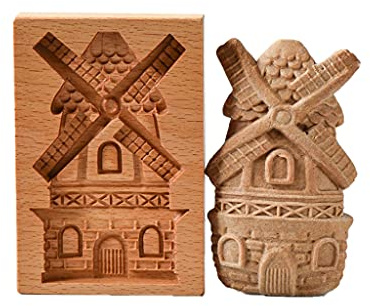 Stampi da cucina in legno per biscotti stampi per cioccolatini per timbri in rilievo 8 stili stampi per biscotti per cuocere fiori e foglie, rosa, uccello, cervo, casa, riccio, pigna, lampone