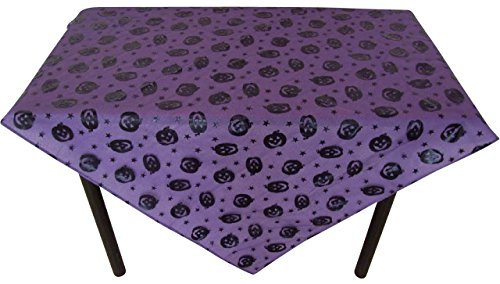 joka international GmbH Mantel de Halloween con diseño de calabaza en color lila, gran decoración de otoño para la mesa