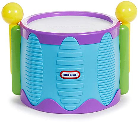Little Tikes Tap-A-Tune Drum - 2 Ways to Play - Ideal First Instrument - Promotes Hand-Eye Coordination & Fine Motor Skills,9.25 L x 9.25 W x 6.30 H Inches