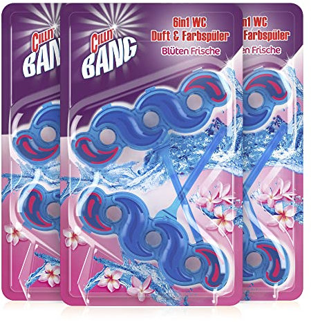 Cillit Bang WC Steine Toilette – WC-Reiniger und Duftspüler gegen Schmutz und Kalk – Blüten Frische – 3 x 2er Pack