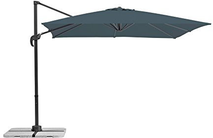 Schneider Sonnenschirm Rhodos Junior, anthrazit, 270 x 270 cm quadratisch, 786-15, Gestell Alu/Stahl, Bespannung Polyester, 18 kg