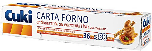 Cuki Carta Forno antiaderente su entrambi i lati - 50 metri - larghezza 36 cm - 1 confezione