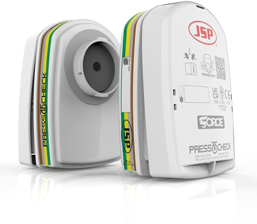 JSP Kombinationsfilter ABEK1P3 PressToCheck(1 Paar), Halbmaske & Vollmaske | Schutz vor organischen und anorganischen Gasen, Dämpfen, Ammoniak, sauren Gasen und Partikeln. EN 14387 & EN 143