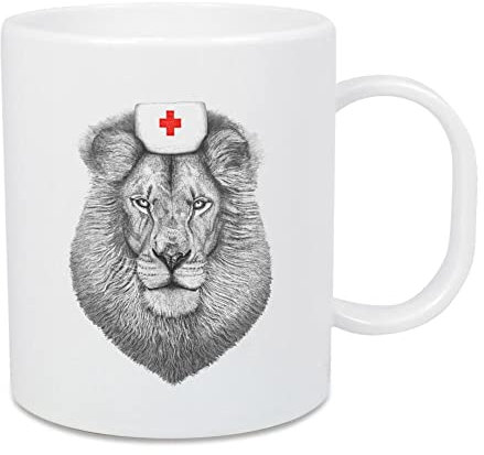 artboxONE Großer Kinderbecher Dr. Löwe von Valeriya Korenkova - Tiere