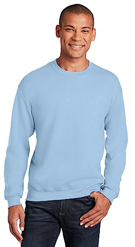 Gildan 8 oz Heavy Blend™ 50/50 Fleece Crew, Ulltröja Herr, Ljusblått, M