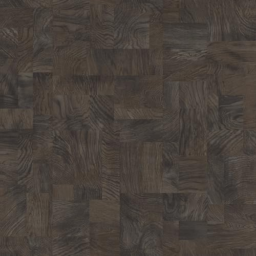 Rasch Tapete 751666 - Vliestapete mit Holzoptik in Schwarz aus der Kollektion African Queen - 10,05m x 0,53m (LxB)