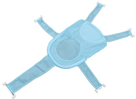 Rete per Tappetino da Bagno in Rete, Poggiatesta Morbido a Angoli Rete di Supporto per Sedile da Bagno Rete Traspirante Utilizzo Sicuro Antiscivolo per Bagno per Bambini (BLUE)