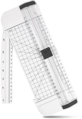 ZEPIQOR Massicot, A4, Coupe Papier, massicot, decoupe papier, Guillotine, pour Home, Verrouillage automatique, avec règle d'extension, pour le papier, les photos, les coupons et les étiquettes
