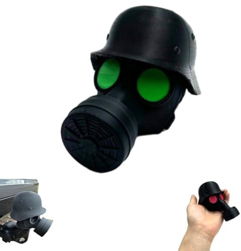 Cover Cap for Trailer Coupling, Funny Gas Mask Helmet Trailer Hitch Ball Cover, water proof Tow Bar Ball Cover for Car Deco (Green)