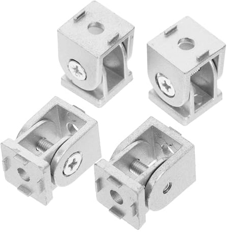 Hoement 4pcs Zinc Alloy Pivot Joint Connector for Aluminum Extrusion Profiles Flexible Metal Hardware with Easy Installation Series Hinges for Versatile Project Applications