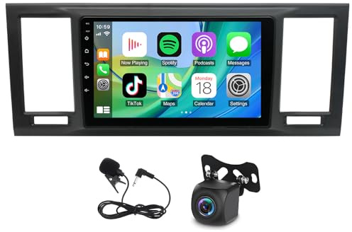 9 pulgadas radio Android 2 Din para T6 Transporter Multivan 2016-2022, 2+32G DAB Radio de coche pantalla táctil receptores GPS navegación con wireless Carplay Bluetooth WiFi FM RDS Radio Cámara de