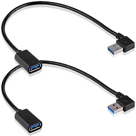 S SIENOC 2 x USB 3.0 Modell - L Winkel Adapter - 90° Grad - A-Stecker zu A-Buchse - kompatibel mit Allen USB Kabeln - optimale Kabelführung 30cm (A Stecker zu A Buchse) | zu A-Buchse - kompatibel mit Allen USB Kabeln - optimale Kabelführung 30cm (A Stecker zu A Buchse)
