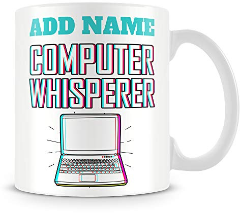Personalised Computer Whisperer Mug – IT Gift – Tech & Technician Mug | Add Name – Computer Whisperer – IT Technician, Developer & Tech Support – 11oz