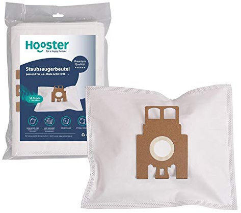 Hooster 10 Stück Staubsaugerbeutel passend für Miele S 8360 / S8360 / S.8360 / S/8360 / S-8360 mit Zusatzfiltervlies