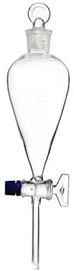 DADAKEWIN 500 Ml Graduado Embudo De Separación En Forma De Pera con La Llave De Paso Y Tierra del Tapón De Cristal Resistente Al Calor Embudo Lab Lab Glassware- Paquete De 1 (Size : 500mL)