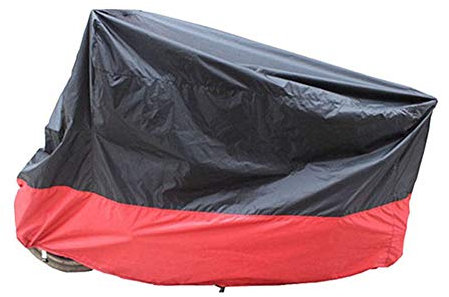 BOENTA Funda para Moto Funda De Moto Cubierta de Scooter Impermeable al Aire Libre Cubiertas de Lluvia de Scooter de Movilidad Moto Refugio Black Red,XXL