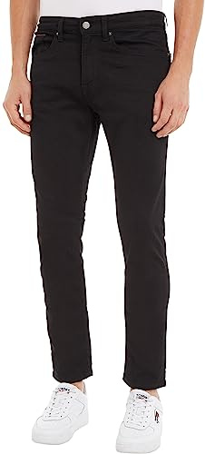 Tommy Hilfiger Austin Slim Tapered Nbks Dm0dm09559 Homme Pantalons en jean, Noir (New Black Stretch), 30W / 34L