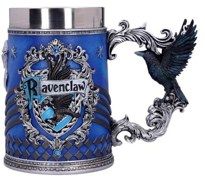 Nemesis Now Harry Potter Ravenclaw Hogwarts House Collectible Bronze Resin Tankard, 1 Count (Pack of 1), Blue Silver