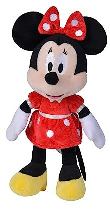Simba Toys – Disney Minnie Mouse with Red Dress, Soft and Pleasant Material, 100% Original, Suitable for Boys and Girls of All Ages – 25 cm