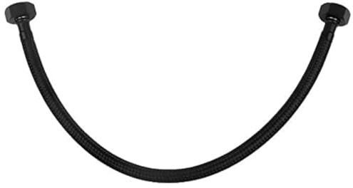 40cm 1/2 x 1/2 Inch BSP Schwarz Nylon Geflochten Flexibler Schlauch Spülen