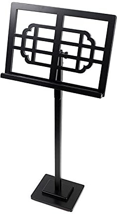 FACMAS Music Stand Professionelle hölzerne Orchester Notenständer, Winkel einstellbar Laptopständer - tragbare Violine Guitar Musikbuchhalter Music Shelf/Sheet Music Stand (Color : Schwarz, Size : B)
