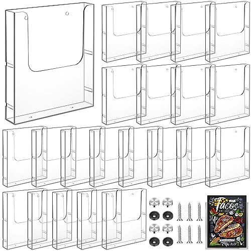 Wesiti Acryl Prospekthalter 8,5 x 11 Zoll Wandhalterung Flyer Halter Kunststoff Lamelle Wand Display Einzeltasche Box für Zeitschriften Poster Papiere Dateien Menü Broschüre Literatur Dokumente (6)