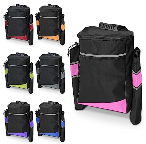 Biscay Mobility Crutch Bag - Pink | Mobility Scooter Bags Wheelchair Bag Mobility Scooter Walking Stick Holder Wheelchair & Mobility Scooter Bags & Baskets Mobility Scooter Accessories