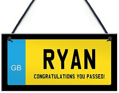 Red Ocean Driving Test Personalised Number Plate Plaque Congratulations You Passed New Driver Congratulations Gift Daughter Son Friendship Gift