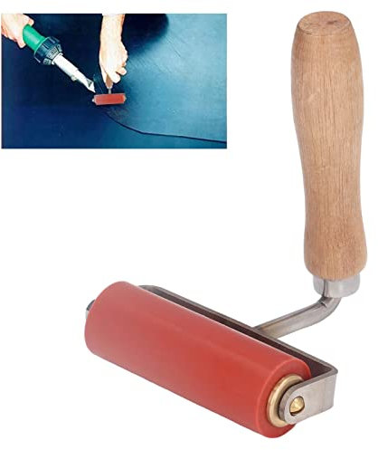 Topyond Rouleau en Silicone Courbé à 75 ° De 90 Mm, Résistant à la Chaleur, Rouleau De Sol Portatif, Rouleau De Pression De Soudage, Facile à Manipuler Et à Contrôler