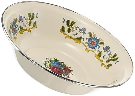 TOPBATHY Vintage Emaille Schüssel Mehrzweck Emaillebecken Retro Küchenschüssel Nudel Suppenschale Haushaltssicher Vielseitig Einsetzbar Robust Und Dekorativ