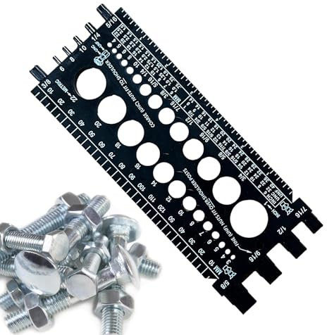 Nut Bolt Thread Gauge - Multifunctional Screw Pitch Checker, Portable Hand Measuring Tool | Secure Toolbox Attachment Screw Nut Gauge, Easy Identification Screw Pitch Checker for Bolts Screws Nuts