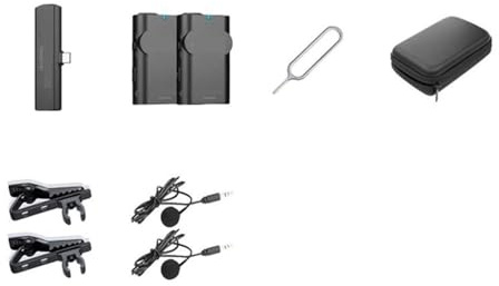 WESLNN Juego De Receptor Transmisor De Micrófono Lavalier Inalámbrico, Adecuado For Teléfonos Móviles, Cámaras, Videos Y Audio.(K6)