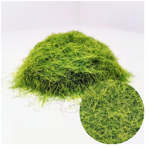 Wisafory Streugras Wiese Statisches Gras Powder Modellbau Bäume für Künstliche Pflanzen Modellbahn Landschaft Garten Modellbahn Layout Miniatur Sträucher Büsche Gebäude Zubehör, 30g 22# 8mm