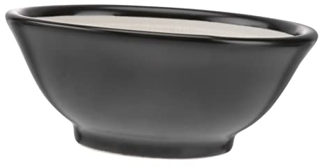 MAGICLULU Cuenco de Molienda de Cerámica Estilo Japonés Negro, Tazón para Mezclar Comida, Apto para Hogar y Restaurante