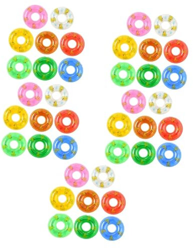 ifundom 40stücke Schwimmring Deko Für Poolpartys Aufblasbare Lebensretter Spielzeug Für Bunte Badewannen Accessoires Für Mehr Spaß Beim Baden