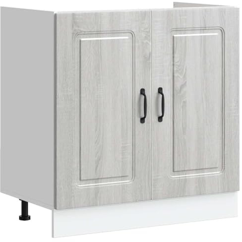 vidaXL Spülenunterschrank Kalmar Grau Sonoma 80x46x81,5 cm