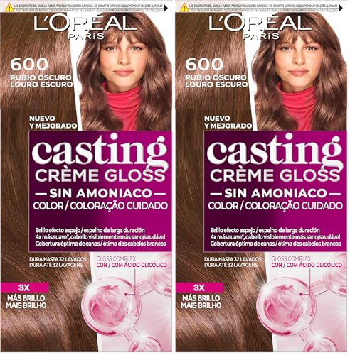 L'Oreal Paris Casting Creme Gloss Tinte para Cabello, Rubio oscuro, 1 Unidad (Paquete de 2)